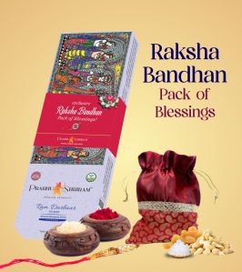 Prabhu Shriram Rakshabandhan Pack of Blessings| Designer Rakhi For Brother &amp;amp;amp;amp; Sister-Set of 3