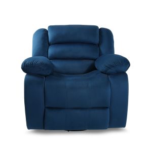 Lucas Swivel Manual Recliner Sofa in Midnight Blue Colour