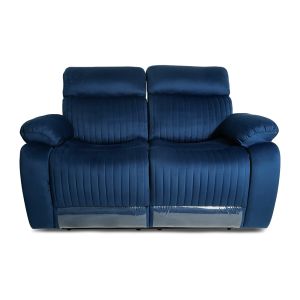 Pride 2 Seater Manual Recliner Sofa in Midnight Blue Colour