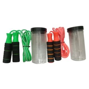 Nylon 200 Gm Plain Foam Handle Skipping Rope, Technics : Machine Made