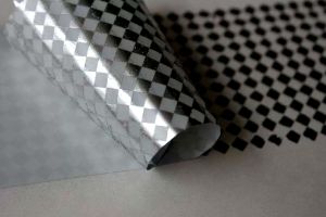 Checker Silver Foil Labels