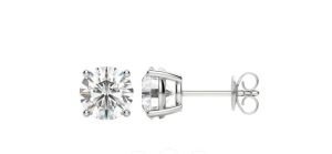 0.50 Ct Round Solitaire Diamond Stud Earring
