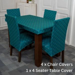 Luxurious Capiton Stretchable Dining Table Chair Cover