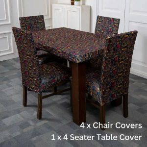DivineTrendz Exclusive - Handmade Ornament Elastic Chair &amp;amp; Table Cover