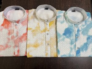 chikan schiffli kurta set