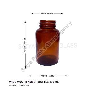 Amber glass bottle 120 ML