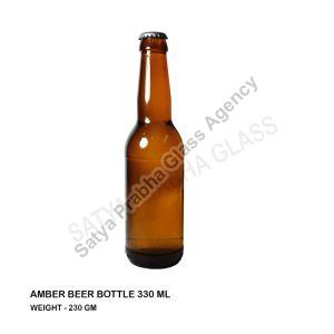 Beer Bottle 330 Ml Amber, Sealing Type : CROWN