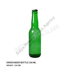 empty  bottle 330 ml green