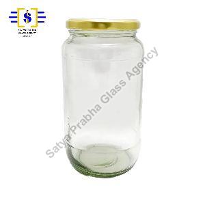 Glass Round Label Jars