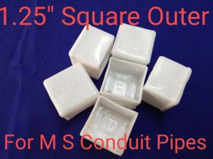 White Payal Plastic Pipe End Square Cap, Technics : Machine