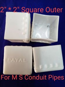 White Payal Plastic Square End Pipe Cap, For Furniture Hardware, Technics : Machine