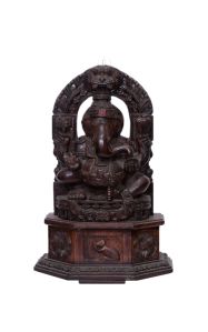 13x37 Inch Rose Wood Ganesha Statue