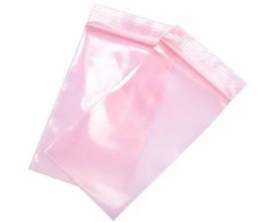 Pink Ldpe Zip Lock Bags