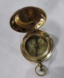 2 Inch Golden Brass Sundial Compass