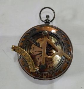 4.5 Inch Brass Sundial Compass