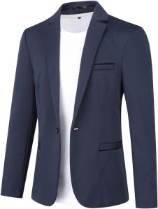 navy dark blue stylish regular formal blazer