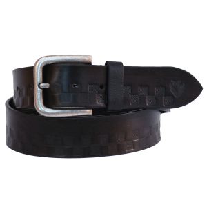 Men Black Full Grain Leather Belt