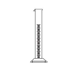 MEASURING CYLINDER HEXAGONAL BASE AXIVA TOUFF