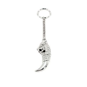 Sterling Silver Antique Keychain