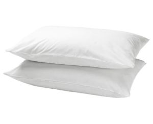 Rekhas Premium Cotton Pillow Cases, Pure Cotton 400 TC Pillow-Covers, Plain White