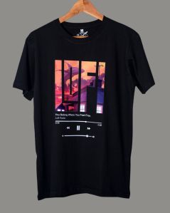 Black Lofi Printed Unisex T-Shirt