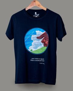 Dark Blue Acoustic World Graphic Printed Unisex T-shirt