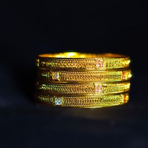 Gold Plated Traditional Bangle Set