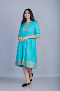 Ladies Blue Ethnic Gown
