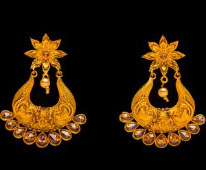 Royal Kundan Chandbali Earrings