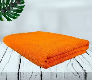 Rekhas Premium Cotton Orange Bath Towel