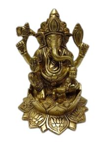 Brass Ganesh Ji Statue, Size : 5 Inch