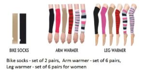 Women’s Arm Warmer - Core - Free size asst - set of 6 pairs