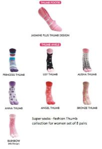 Women's socks- fashion thumb collection for women -set of 8 pairs