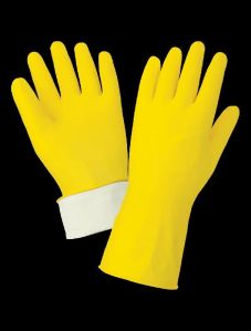 flocklined household rubber gloves