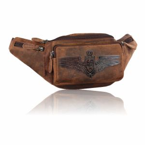 WNGS 2004 Leather Waist Bags, Size : 36cm X 15cm X 6cm