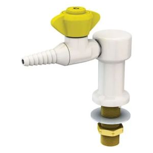 PVC Bench Mounted Gas Valve, Color : White