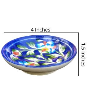 Heritage India  /Blue Pottery Wall Hanging Plates Size 4&amp;quot; Inches  BPWHP-009