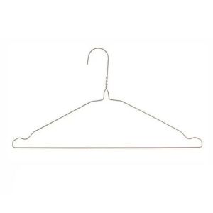 Wideskall 16 inch Metal Wire Clothing Hangers, 13 Gauge Wire, 12 Pack 