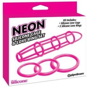 Silicone Cage Love Ring Set