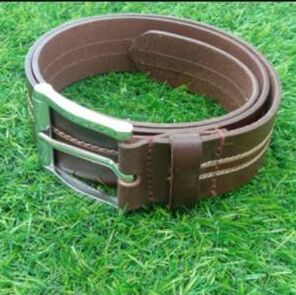 Mens Double Stitched Leather Belt