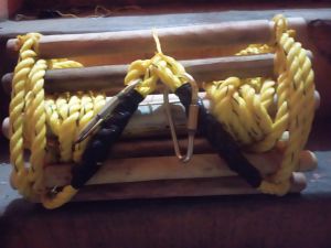 Wooden rope ladder