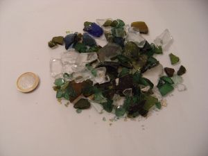 Mixed color glass cullet