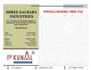 KUNAL Mineral fibre Ceiling Tile Pinhole