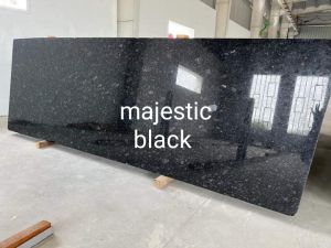 majestic black granite slab