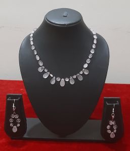 Rose quartz  necklace set