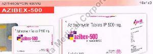 Azibex 500 Tablets, Packaging Type : Blister, 10x1x3 for Antibiotic