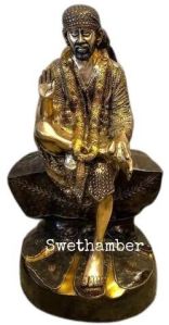 Brass Sai Baba Idol, Color : Brown