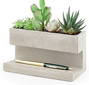 Kikkerland Concrete Desktop Planter