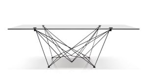 diamond - rectangular glass top dining table