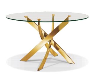 ellis - round glass top dining table